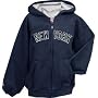 New York Yankees Youth Hooded Fleece Zippered Navy Blue Sweatshirt