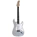39 Inch Silver Electric Guitar with Carrying Bag and Accessories