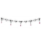 Pink Gem Passionate Heart Dangle Belly Chain