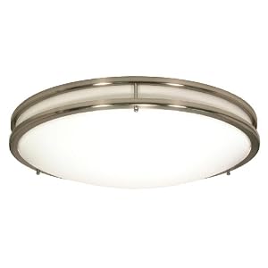 Nuvo Lighting 60 902 Glamour 3-Light 24-Inch Flush Mount Light, Brushed Nickel