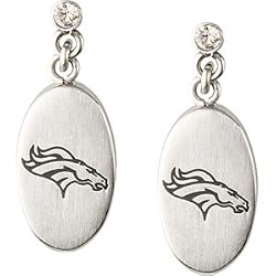 Stainless Steel Denver Broncos Logo Dangle Earrings