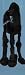 poodle41 - Black Poodle Large Marionette B943B