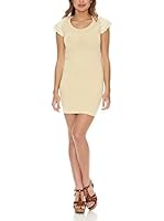 Rare London Vestido Broiderie Anglais Shoulder (Beige)