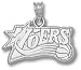 76ers Sterling Silver Logo Pendant