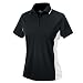 Women's Color Blocked Wicking Polo, Black/White