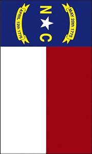 North Carolina State Flag Garden Size Applique Flag