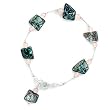 7" Abstract Abalone Shell/Rose Quartz Bracelet