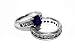 Wedding Rings with Diamonds and Sapphire - 24