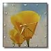 Orange Poppies Spring Day- Flowers - 10x10 Wall Clock