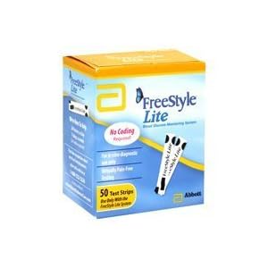 Click here to buy Freestyle Lite 50 Blood Glucose Test Strips by Freestyle.