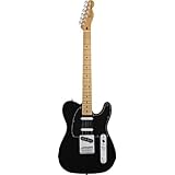 Fender Deluxe Blackout Telecaster Electric Guitar, Black