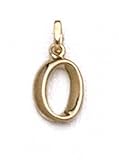 14K 'O' Pol Initial Pendant - GH10048