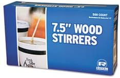 (3 Pack Value Bundle) RPPR825 Wood Coffee Stirs, 7 1/2", Natural
