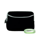 Sony Reader Digital Book with touch screen Glove Sleeve bag Cover carrying Case with Accessories Pocket --- BLACK + Vangoddy tm, Live*Laugh*Love wrist band!!!
