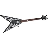 B.C. Rich Kerry King V Electric Guitar, Black with White Tribal Graphic