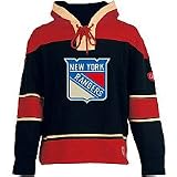 Old Time Hockey New York Rangers Home Lace Hooded Sweatshirt