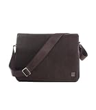 Knomo - BUN017 - Bungo - Sac Bandouli&egrave;re horizontale pour MacBook Pro 15" - Marron