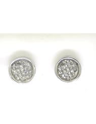 14KT White Gold 0.50 CTW Princess Diamond Ladies Fashion Invisible Earrings