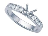 0.40 cts Round Diamonds Engagement Ring - Platinum, 18kt White or Yellow Gold