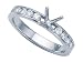 0.40 cts Round Diamonds Engagement Ring - Platinum, 18kt White or Yellow Gold