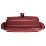 Fiesta Cinnabar 494 7-Inch Covered Butter Dish