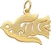 Peace, 14K Yellow Gold Charm by Rembrandt Charms