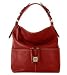 Dooney Bourke Calf Leather Medium Zipper Pocket Sac Bag Purse Tote Red