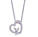 Clear and Blue Bunny in Heart 16 inch Necklace