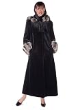 Sheared Mink Fur Coat - Chinchilla Trimmed Hood