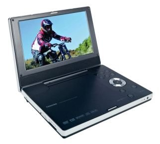 Toshiba SD P 90 DT 9 Zoll / 23 cm Tragbarer DVD-Player (DivX-zertifiziert) mit integriertem DVB-T Tuner schwarz/silber