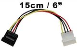 SATA Harddisk Power Cable for Serial ATA HDD to Power Supply (2 PACK)
