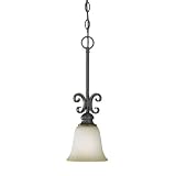 31BWEuO aWL. SL160  Tomlin   1 Light Mini Pendant Lighting Fixture   Forged Metal Bronze   Cream Etched Glass   B5364