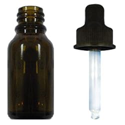 Amber Glass Bottle 2oz with Dropper
