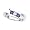 14K White Gold 3 Stone Channel Set Round Blue & White Diamond Sparkling Ring (1/4 ctw, H-I, SI) - Size 6