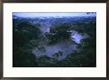 Borneo Dayak's-related products item: Aerial of Gunung Palung National Park, Borneo, Indonesia Photography Framed Art Poster Print, 29x21