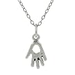 Sterling Silver Childrens Petroglyph Hand Necklace