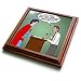 Rich Diesslins Funny Out to Lunch Cartoons - Regular 8 Hotel vs. Super 8 Hotel - Trivets
