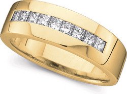 3/4ctw Princess Cut Channel Band