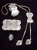 Navajo Sterling Silver & Turquoise Mens Set