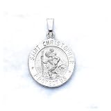 Saint Christopher Medal In 14kt White Gold