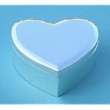 Medium Nickel Plated Heart Shaped Jewelry Box