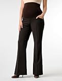 Motherhood Maternity: Secret Fit Belly(tm) Bi-stretch Suiting Back Pockets Fit And Flare Maternity Pants