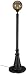European 00460 Patio Lamp Black Body With Bronze Globe 85 -inches Tall