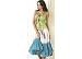 Kaktus Sleeveless Tie Dye Maxi Dress LIME/ TURQUOISE X-Lg Ms