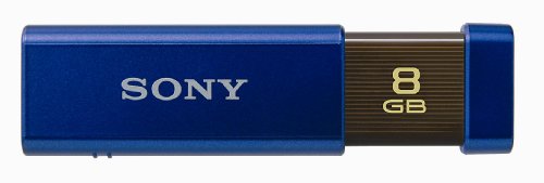 SONY ノックスライド式USBメモリー ポケットビット 8GB ハイスペック ブルー USM8GLX LA