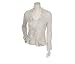 Dialogue Crinkle Tie Front Blouse & Charmeuse Tank Large Ivory