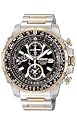 Seiko Men's Flight Computer Two-Tone Watch #SNAD06