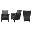 Full Leather Brown Club Chair By Wholesale Interiors