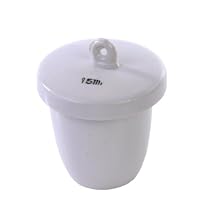 American Educational High Form Porcelain Crucible with Lid, 15mL Capacity (Bundle of 10)