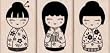 Three Japanese Dolls Artistic Impression by Hero Arts